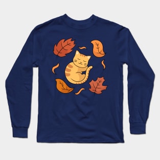 Sleeping orange cat Long Sleeve T-Shirt